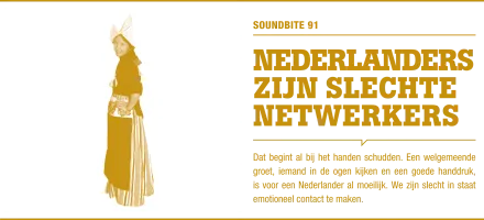 Soundbite 91: Nederlanders zijn slechte netwerkers